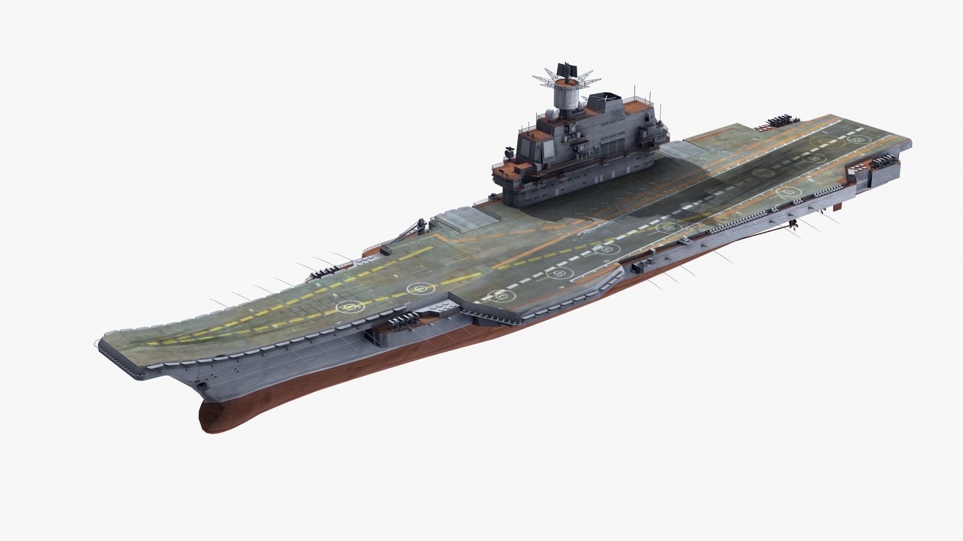 Admiral Kuznetsov Aircraft Carrier 3D model_26