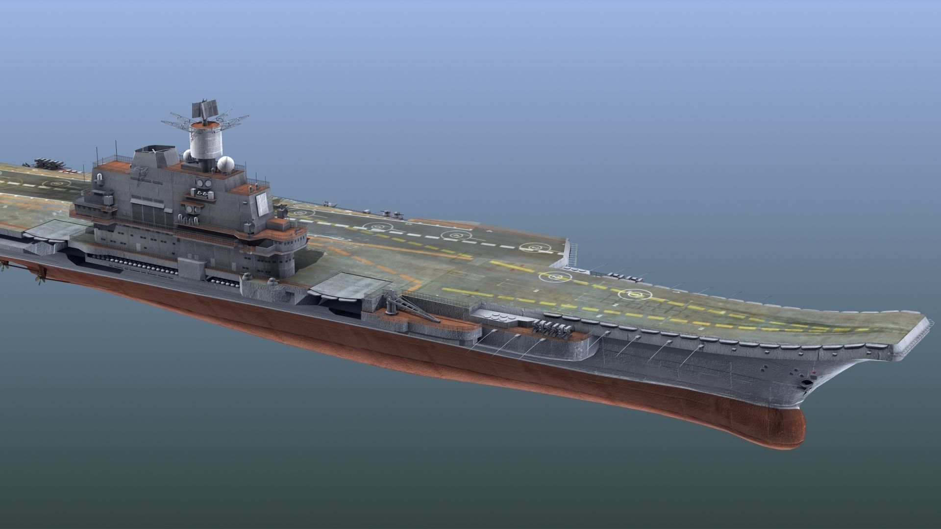 Admiral Kuznetsov Aircraft Carrier 3D model_12