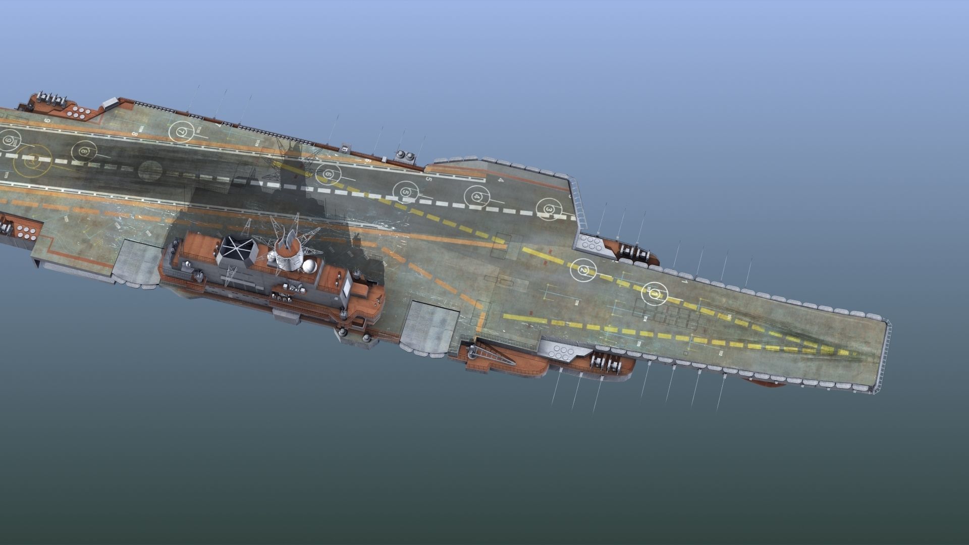 Admiral Kuznetsov Aircraft Carrier 3D model_3