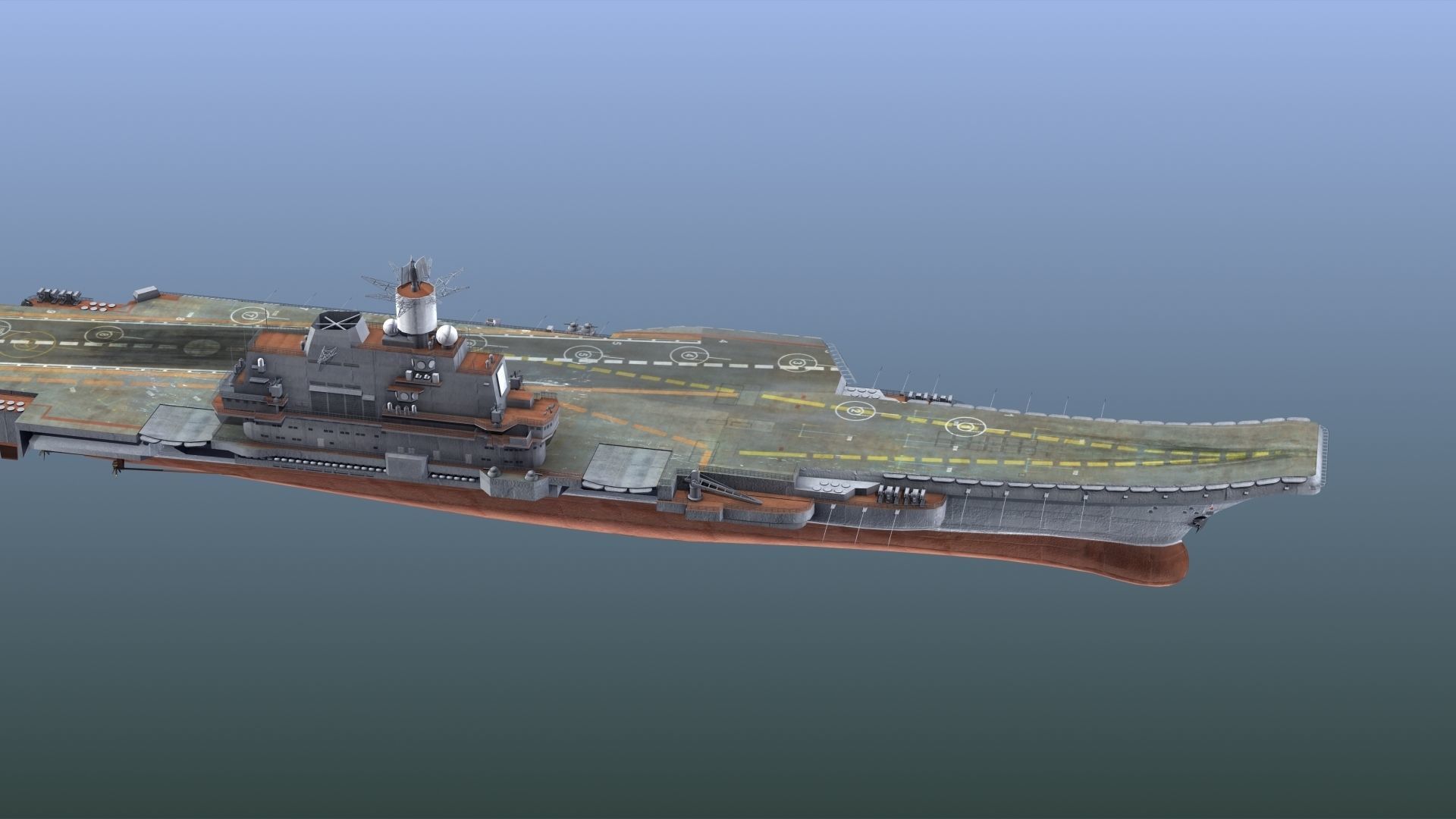 Admiral Kuznetsov Aircraft Carrier 3D model_10