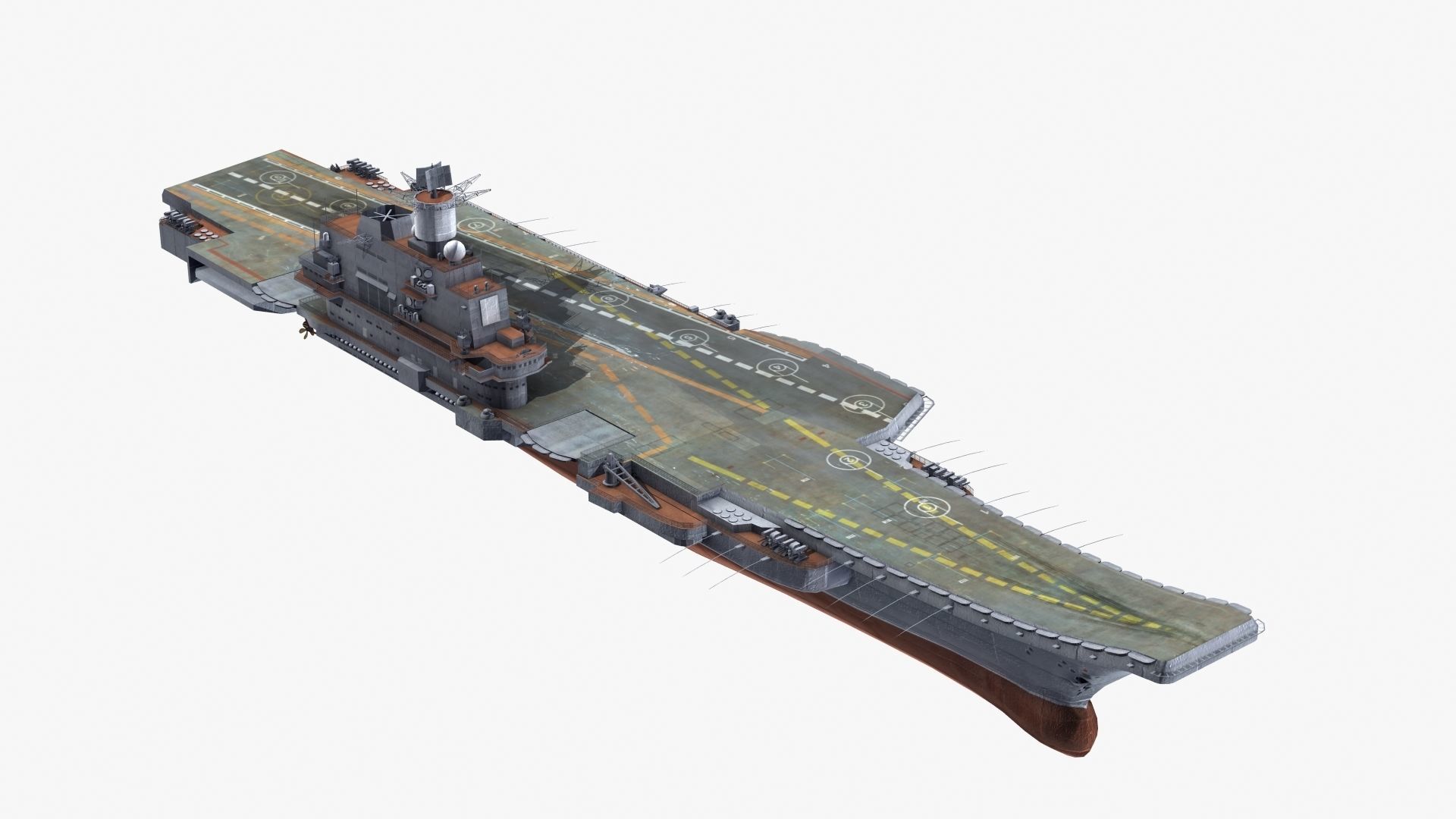 Admiral Kuznetsov Aircraft Carrier 3D model_24
