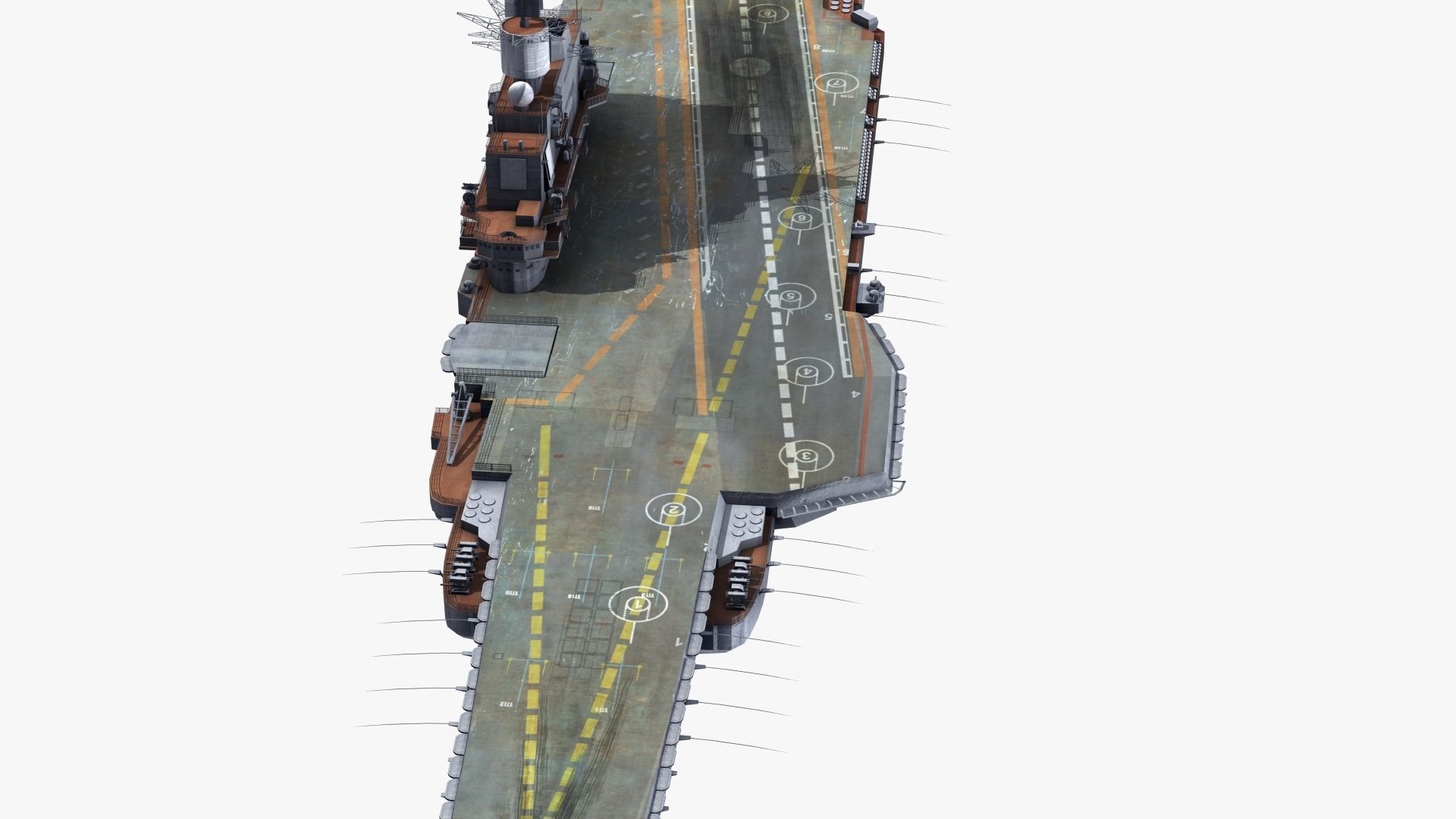 Admiral Kuznetsov Aircraft Carrier 3D model_25