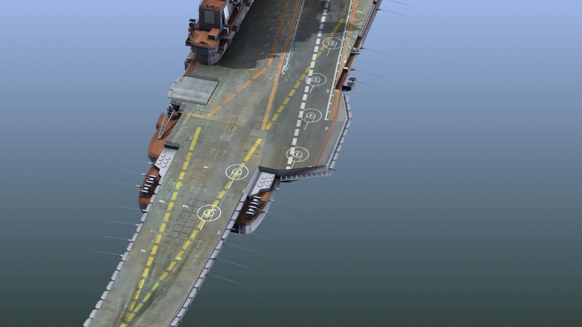 Admiral Kuznetsov Aircraft Carrier 3D model_6