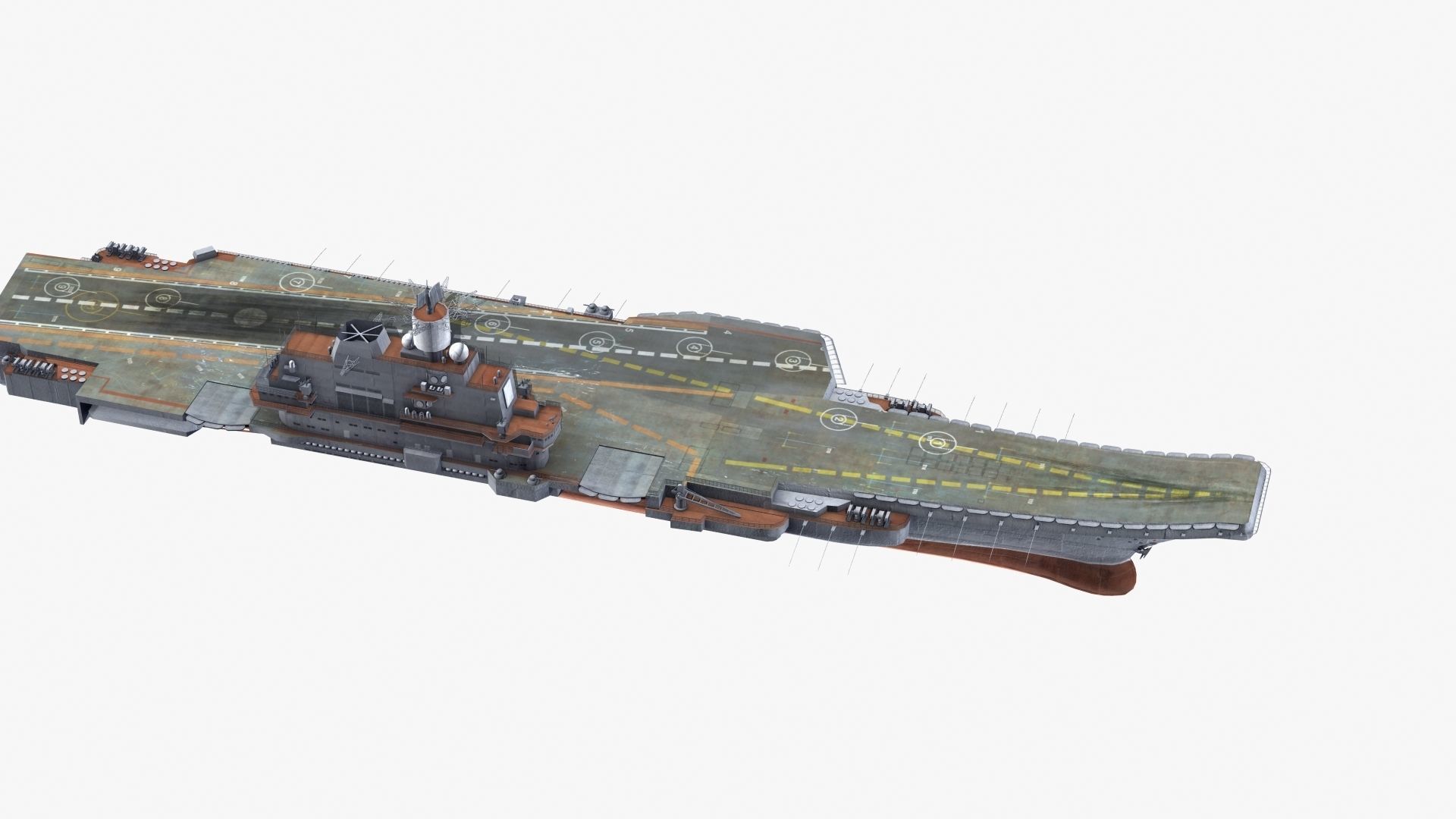 Admiral Kuznetsov Aircraft Carrier 3D model_37