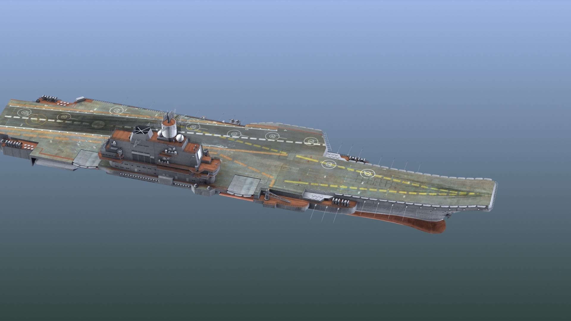 Admiral Kuznetsov Aircraft Carrier 3D model_8