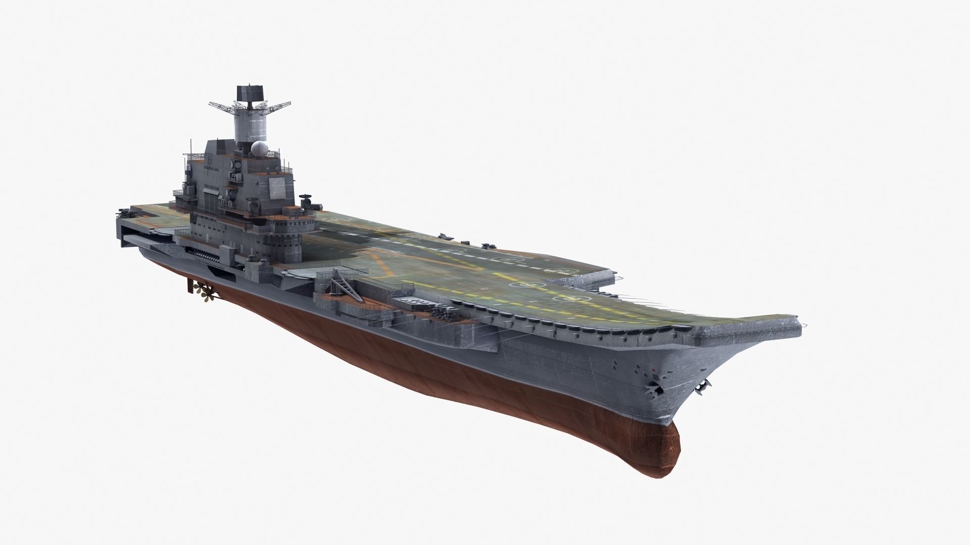 Admiral Kuznetsov Aircraft Carrier 3D model_32
