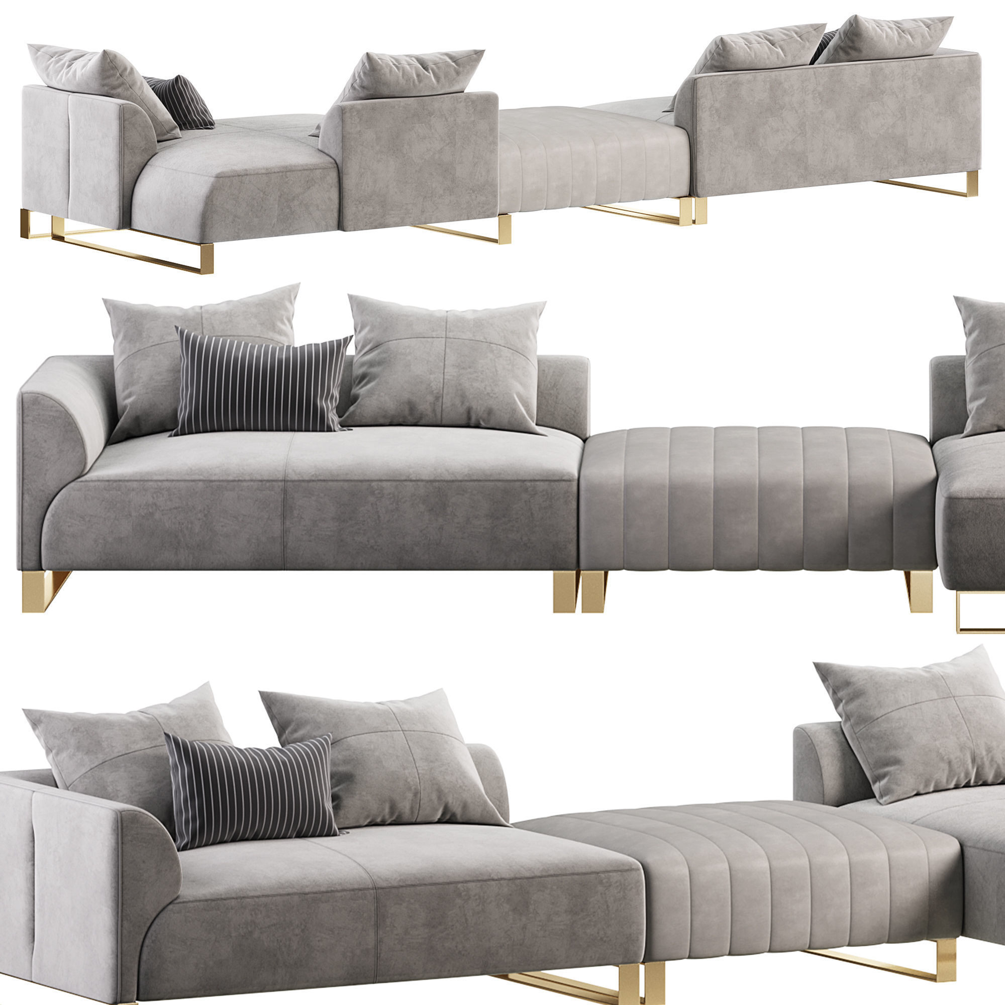 Fold Sofa by Longhi 3D model_1