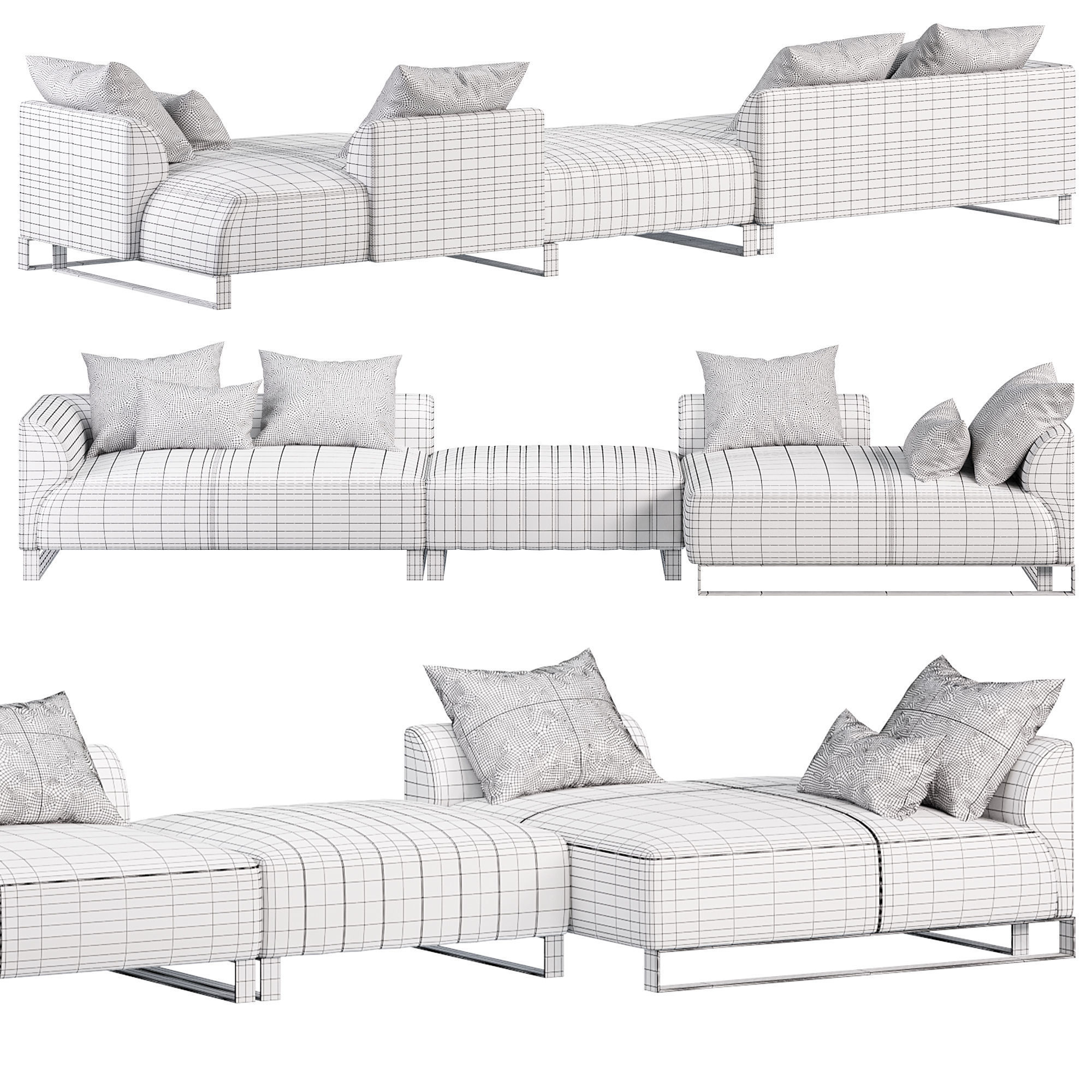 Fold Sofa by Longhi 3D model_2