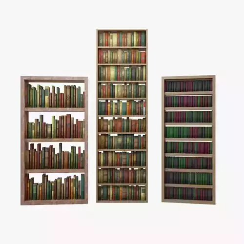 Bookshelf Generator Blender Low-poly 3D model