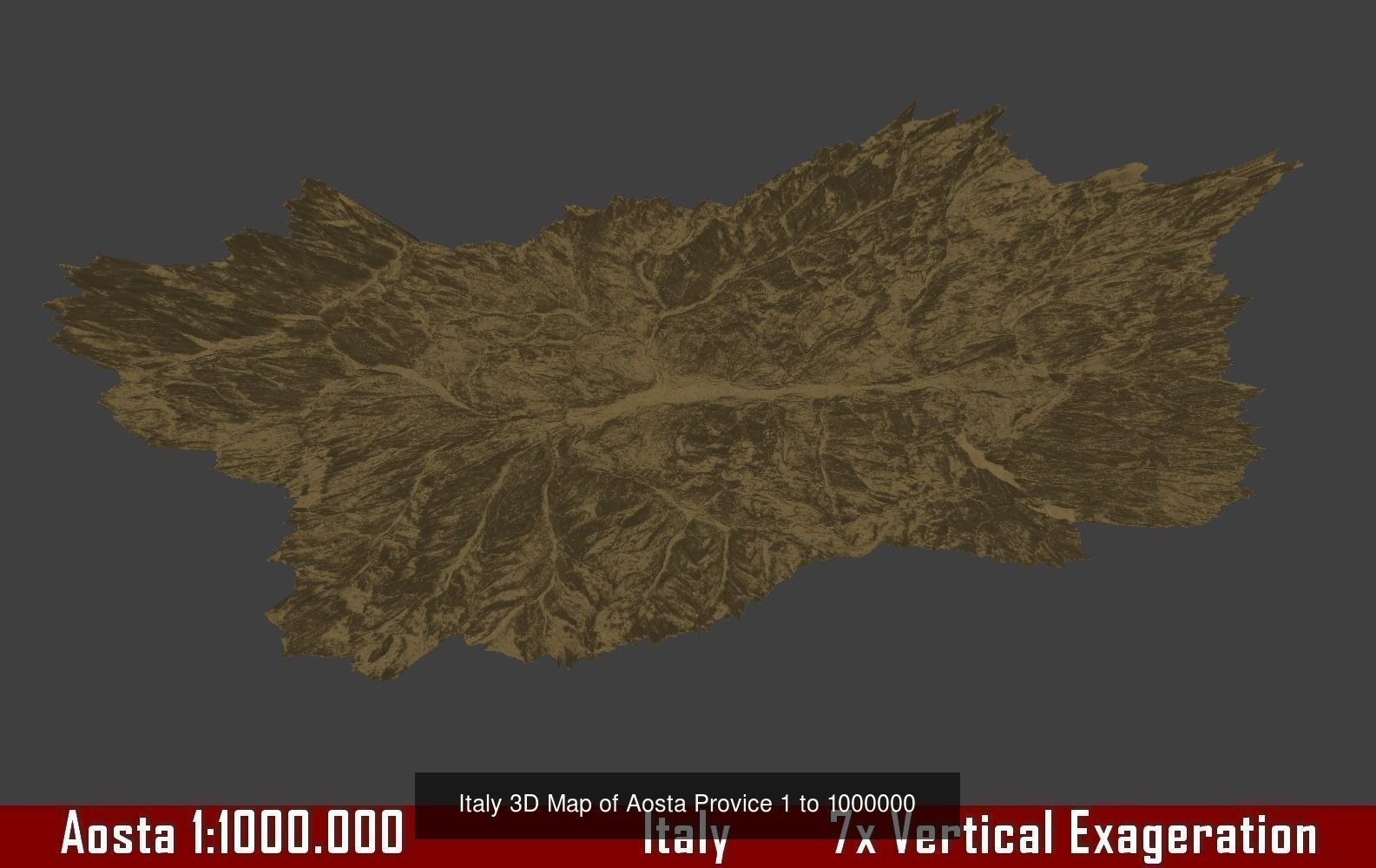 Italy 3D Topography Provinces Puzzle 3D Model Collection_122