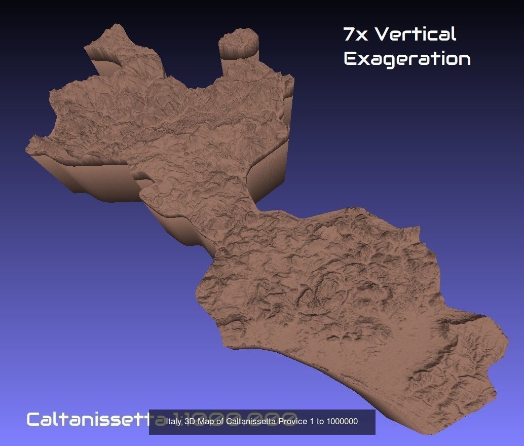 Italy 3D Topography Provinces Puzzle 3D Model Collection_164