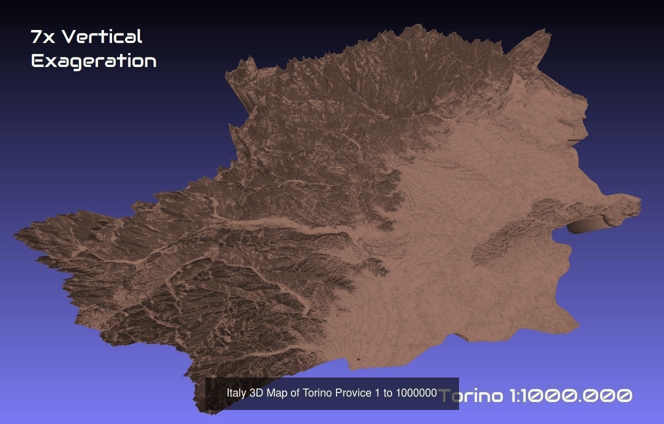Italy 3D Topography Provinces Puzzle 3D Model Collection_89