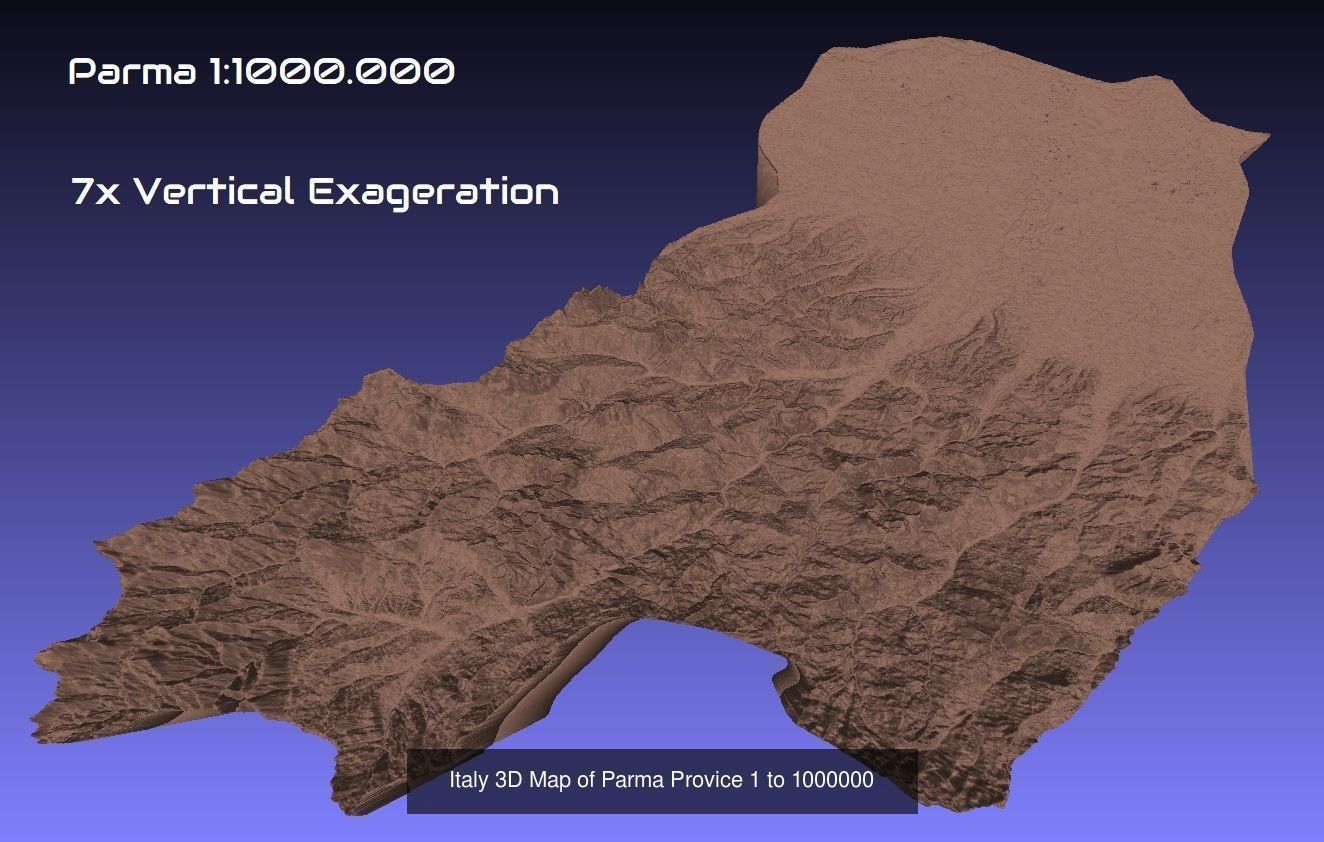 Italy 3D Topography Provinces Puzzle 3D Model Collection_100