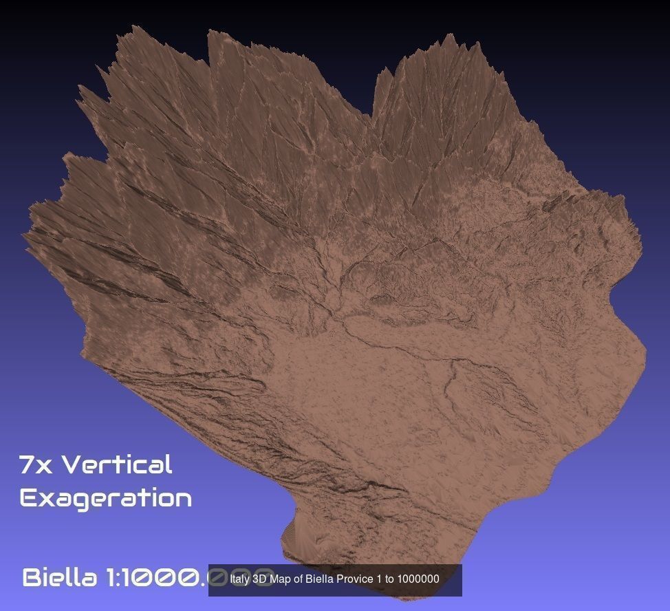Italy 3D Topography Provinces Puzzle 3D Model Collection_154
