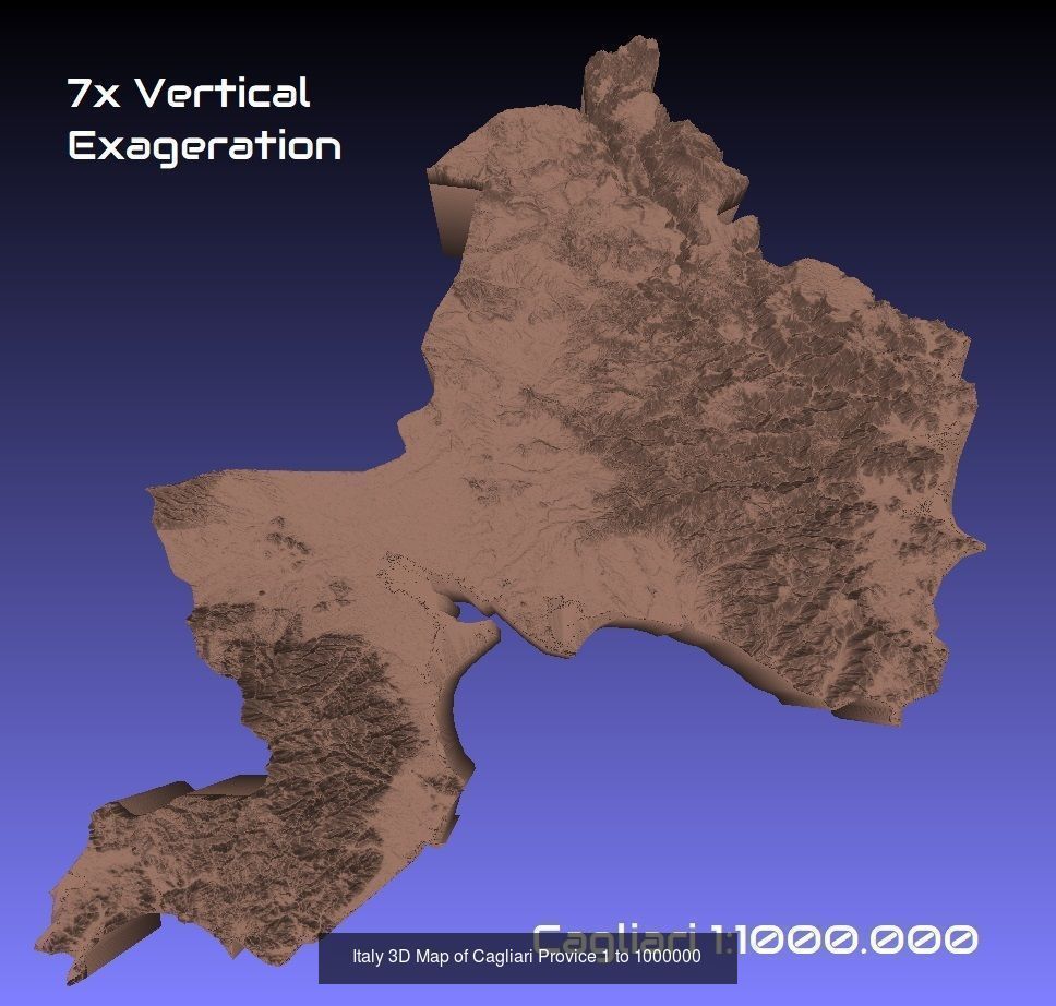 Italy 3D Topography Provinces Puzzle 3D Model Collection_162