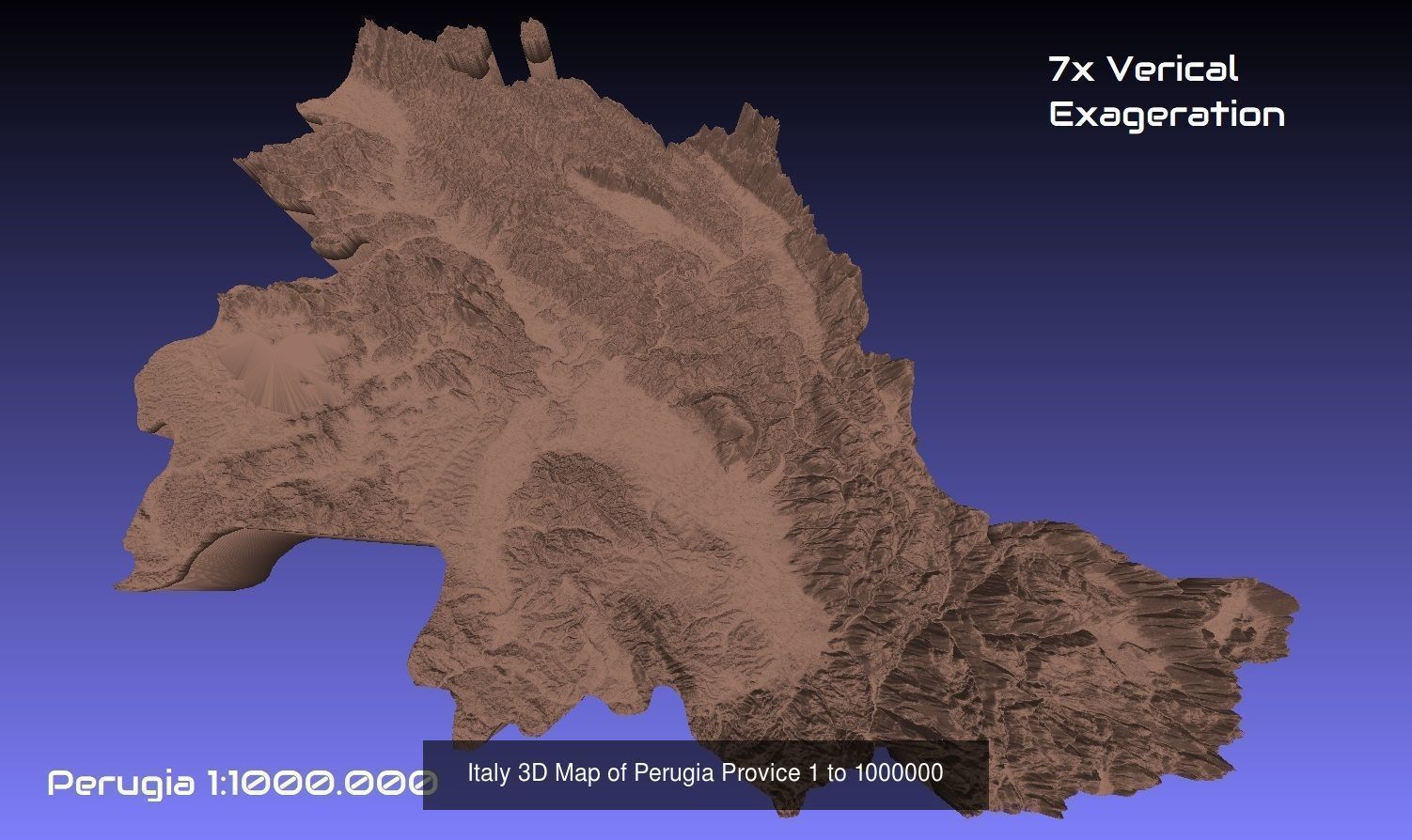 Italy 3D Topography Provinces Puzzle 3D Model Collection_104