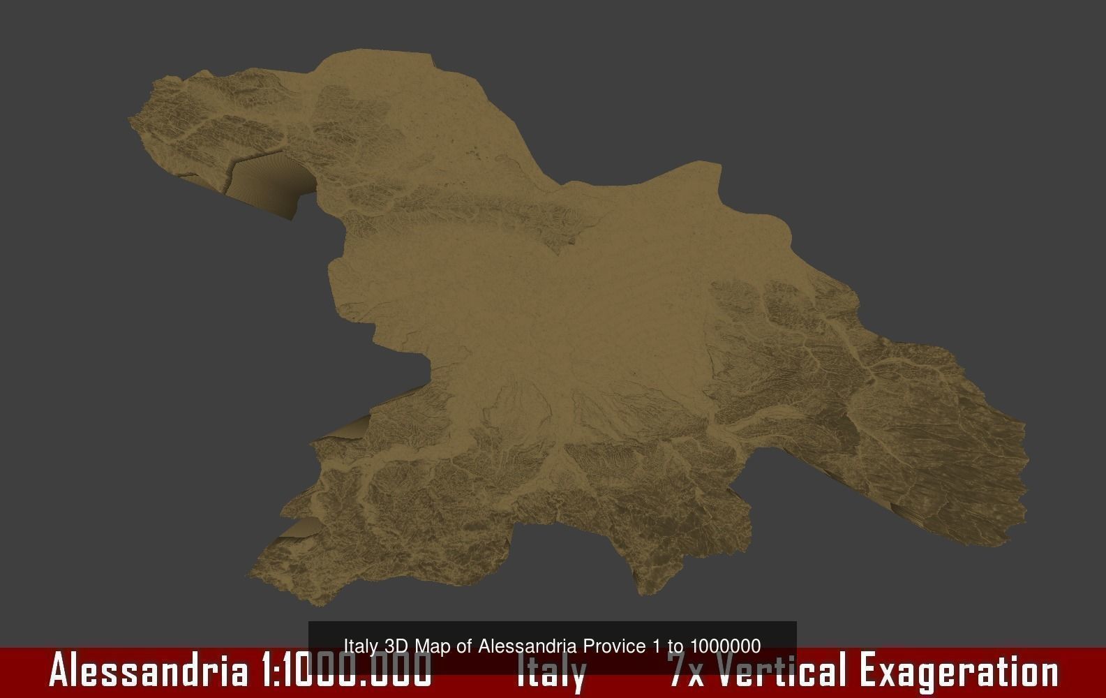 Italy 3D Topography Provinces Puzzle 3D Model Collection_103
