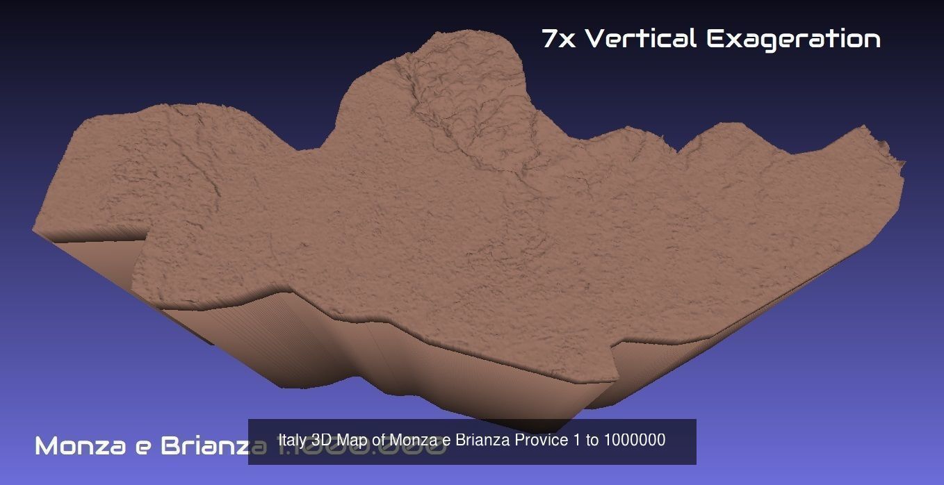 Italy 3D Topography Provinces Puzzle 3D Model Collection_146