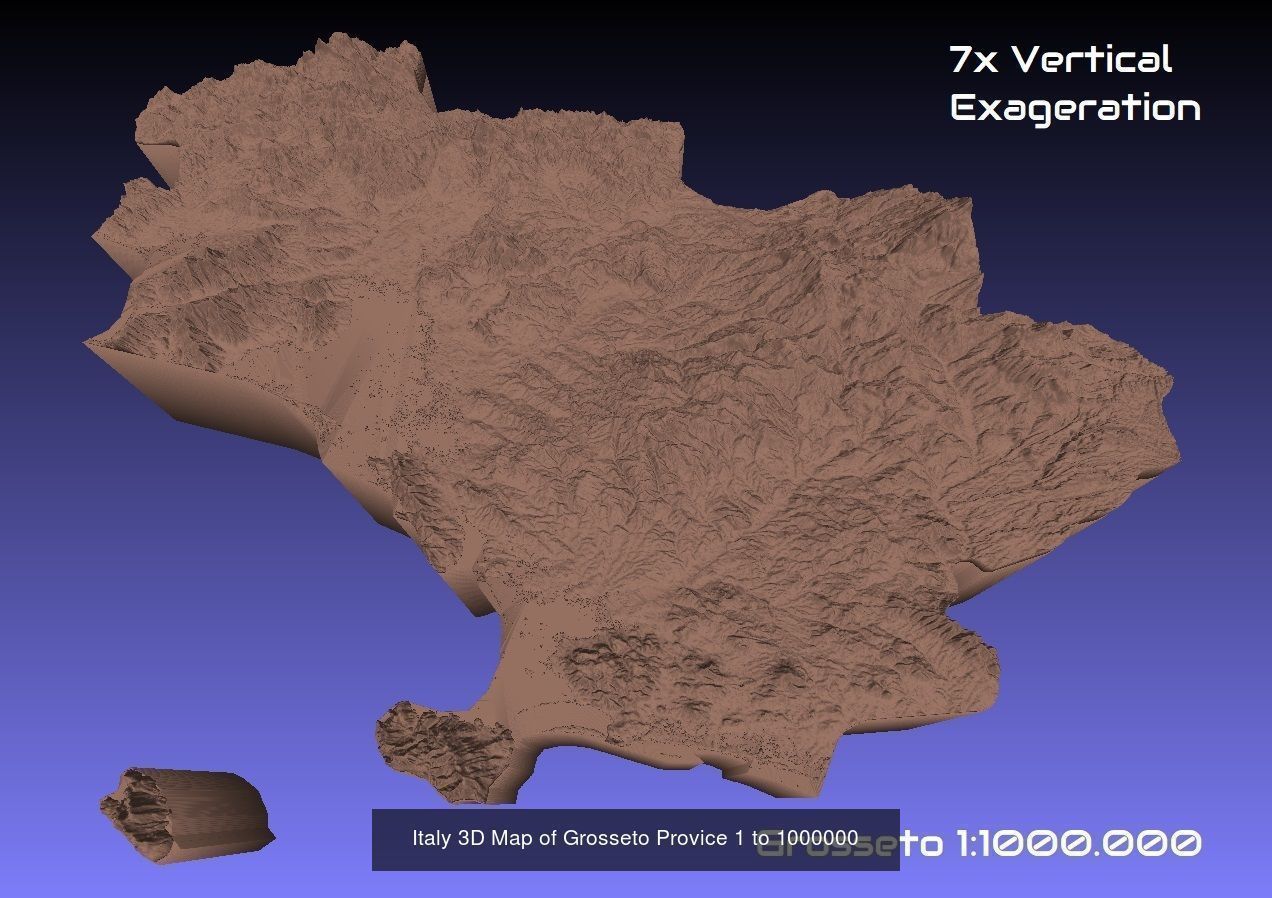 Italy 3D Topography Provinces Puzzle 3D Model Collection_94