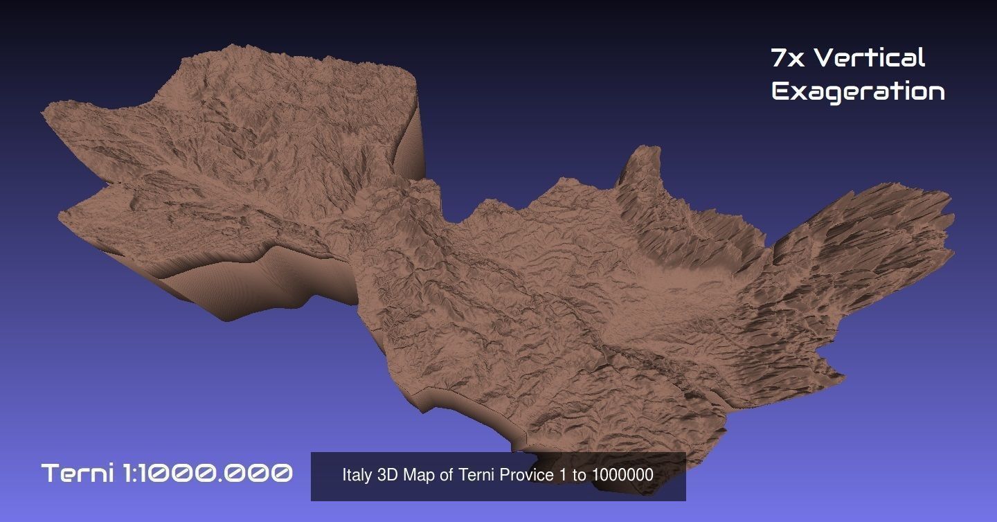 Italy 3D Topography Provinces Puzzle 3D Model Collection_87