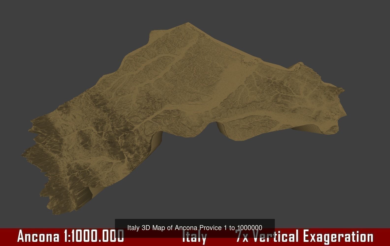 Italy 3D Topography Provinces Puzzle 3D Model Collection_114