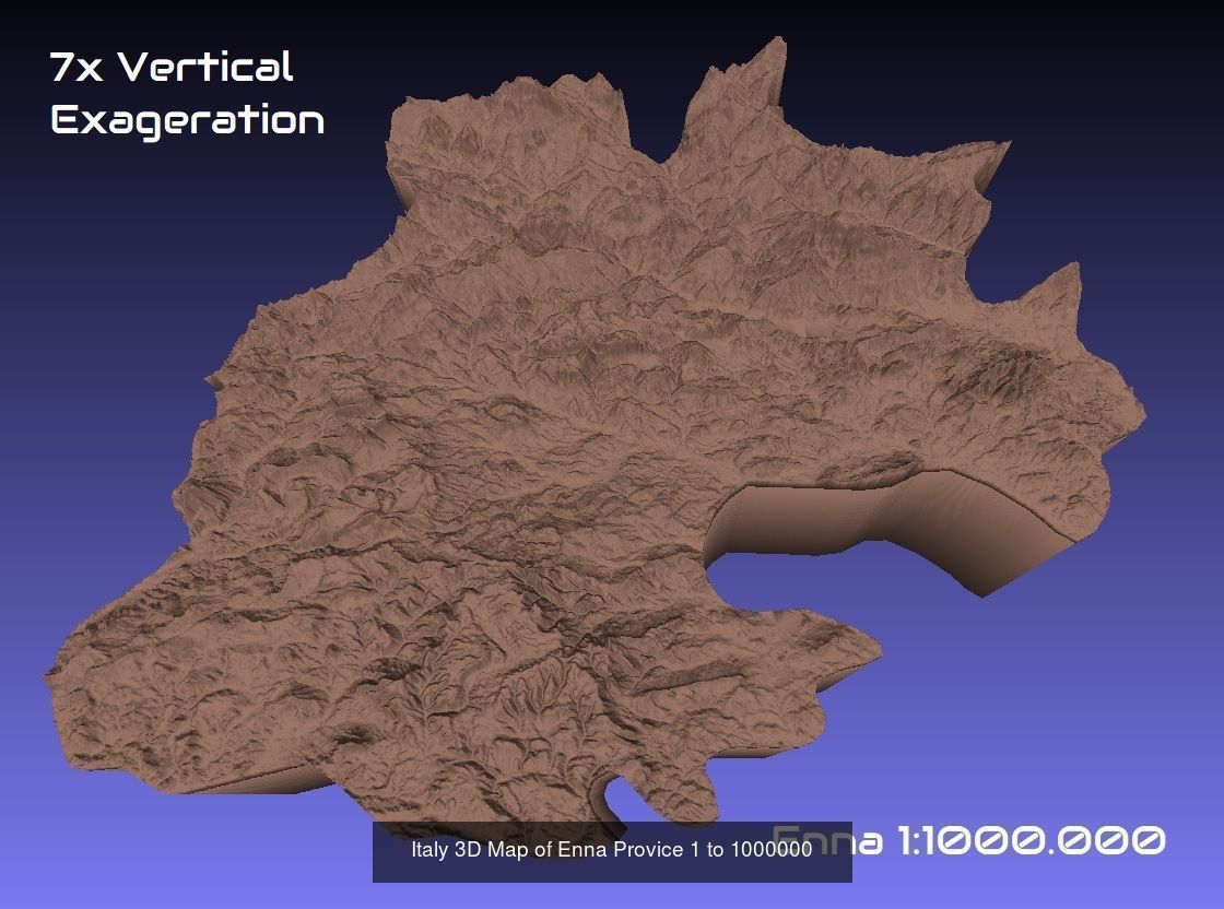 Italy 3D Topography Provinces Puzzle 3D Model Collection_155