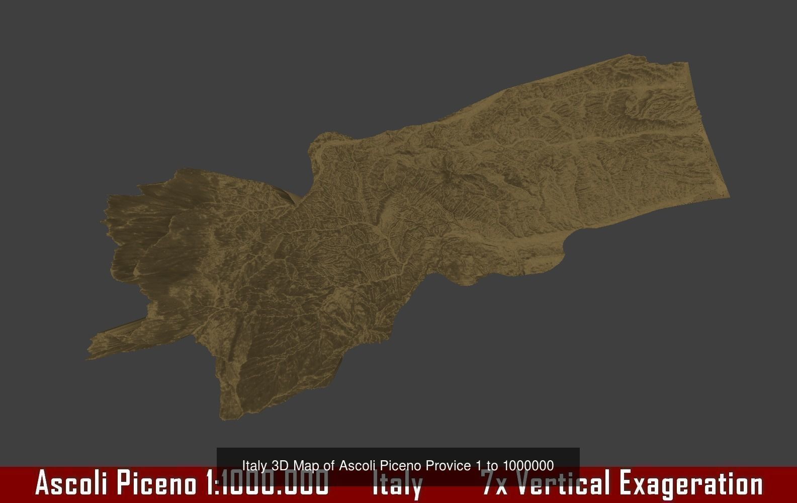 Italy 3D Topography Provinces Puzzle 3D Model Collection_131