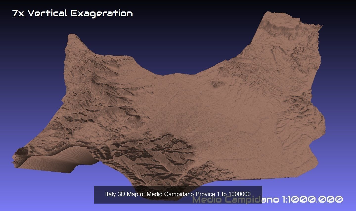 Italy 3D Topography Provinces Puzzle 3D Model Collection_140