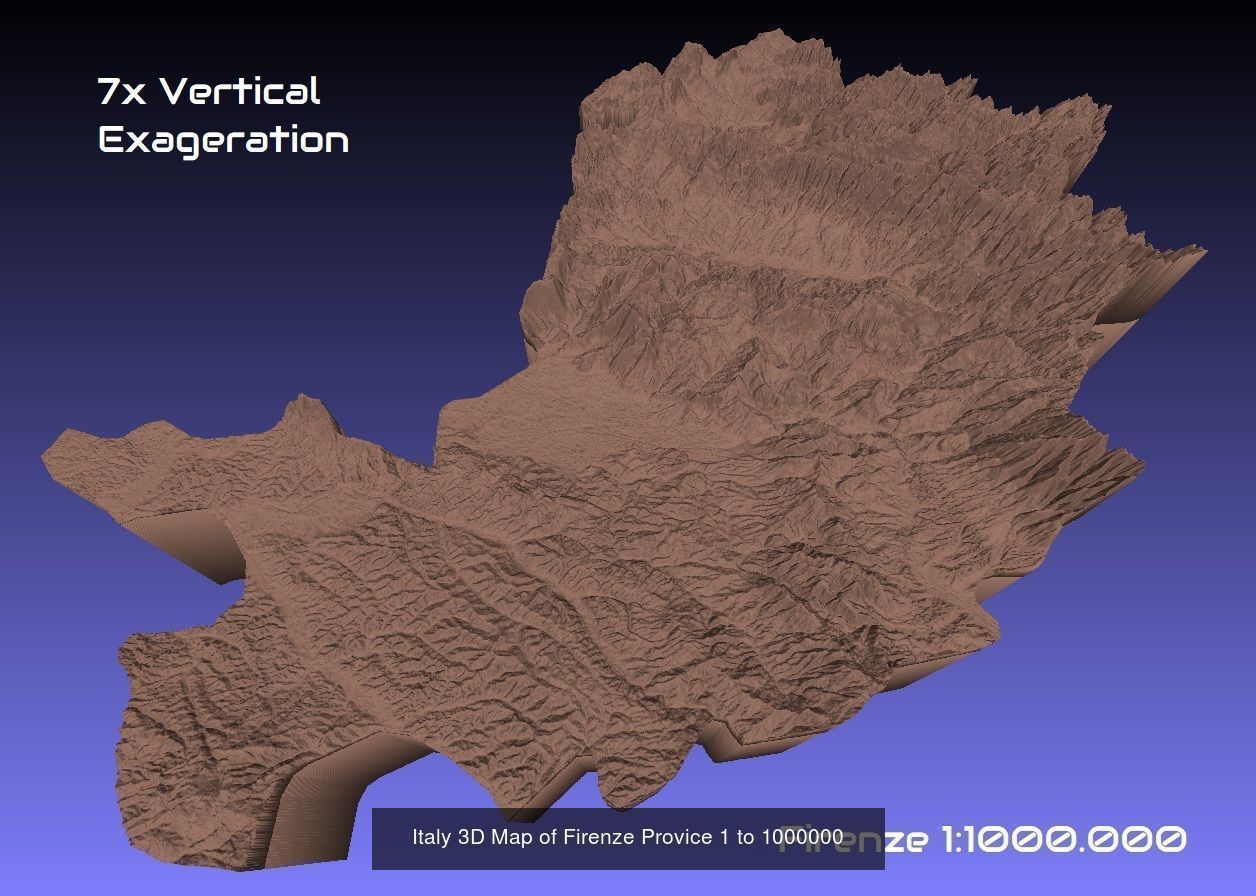 Italy 3D Topography Provinces Puzzle 3D Model Collection_161