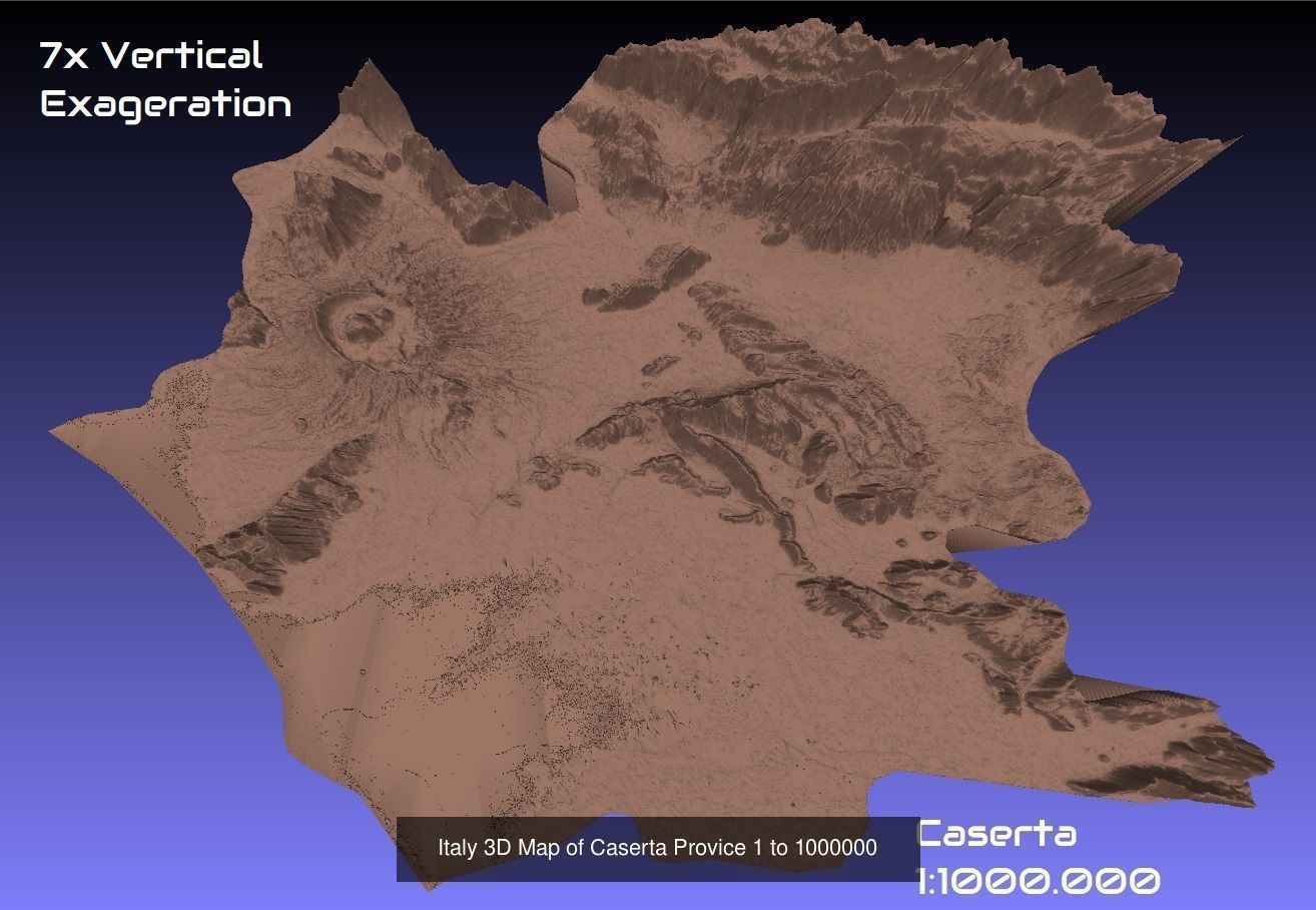 Italy 3D Topography Provinces Puzzle 3D Model Collection_125