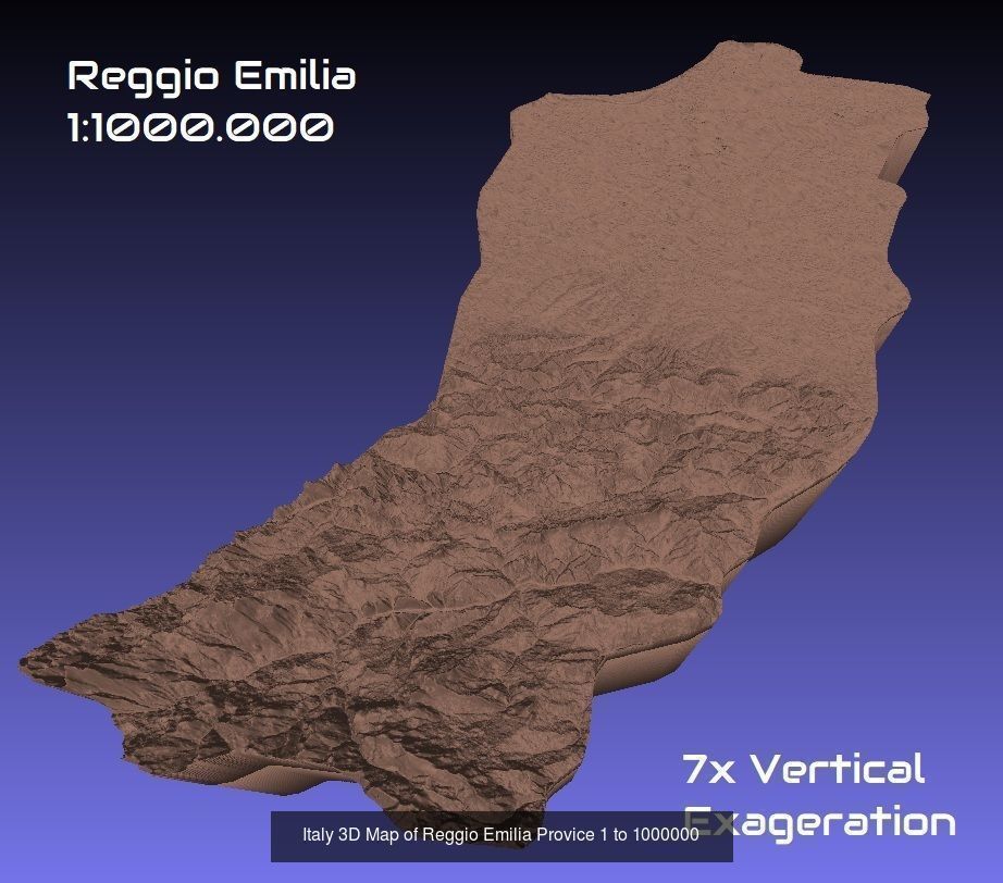 Italy 3D Topography Provinces Puzzle 3D Model Collection_64