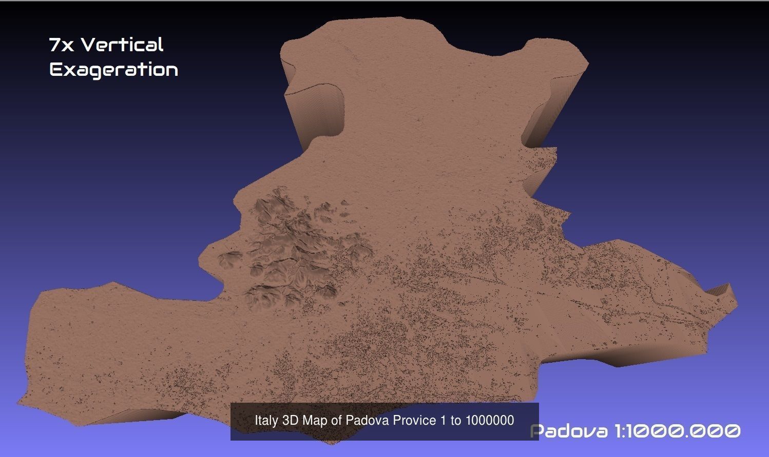 Italy 3D Topography Provinces Puzzle 3D Model Collection_98