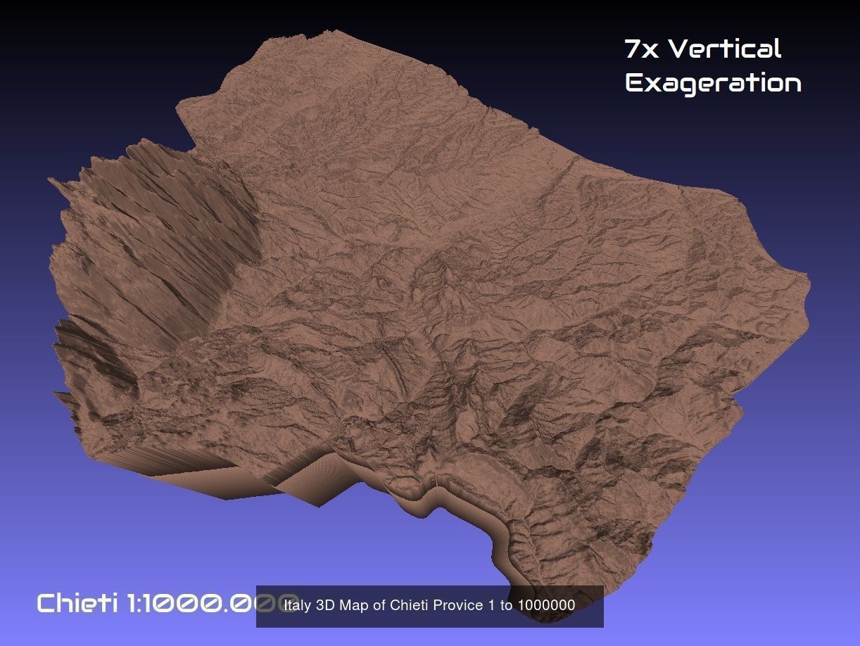 Italy 3D Topography Provinces Puzzle 3D Model Collection_137