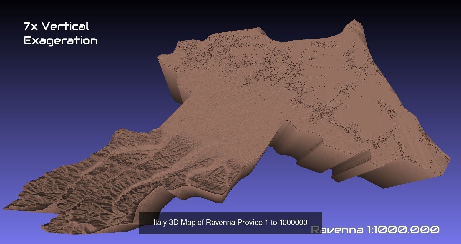 Italy 3D Topography Provinces Puzzle 3D Model Collection_54
