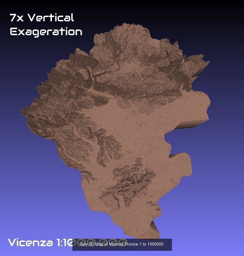 Italy 3D Topography Provinces Puzzle 3D Model Collection_56