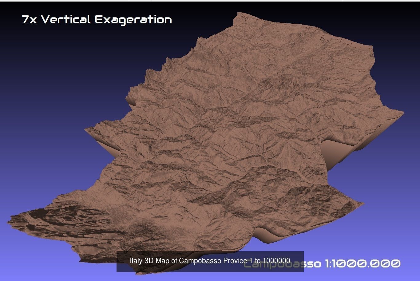 Italy 3D Topography Provinces Puzzle 3D Model Collection_110