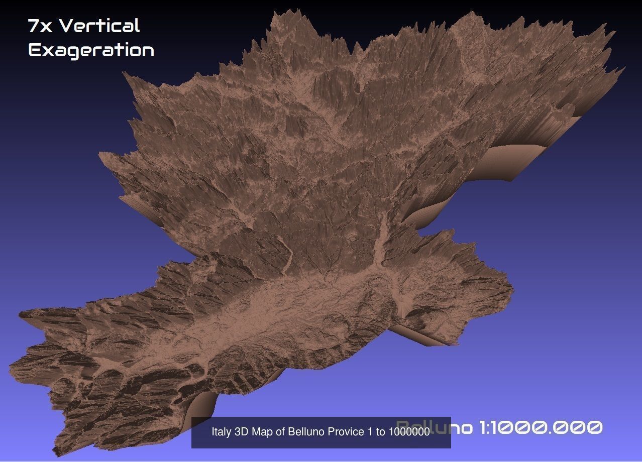 Italy 3D Topography Provinces Puzzle 3D Model Collection_147