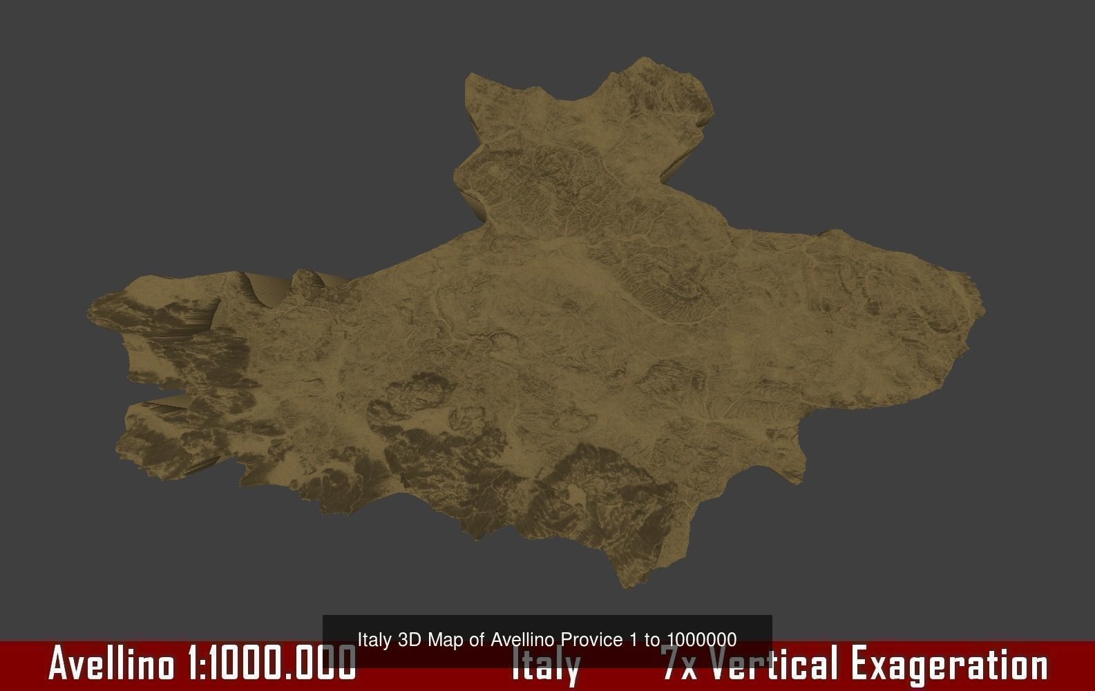 Italy 3D Topography Provinces Puzzle 3D Model Collection_139