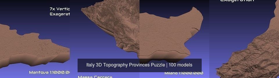 Italy 3D Topography Provinces Puzzle 3D Model Collection_37