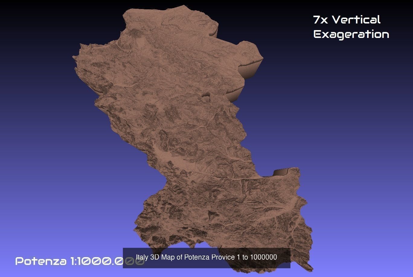 Italy 3D Topography Provinces Puzzle 3D Model Collection_117