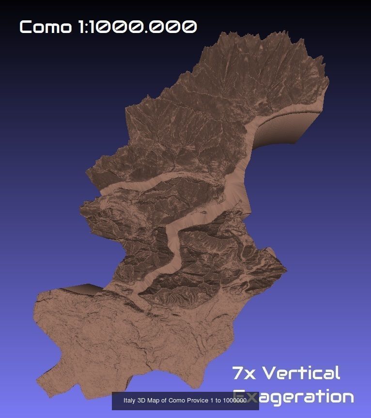 Italy 3D Topography Provinces Puzzle 3D Model Collection_141