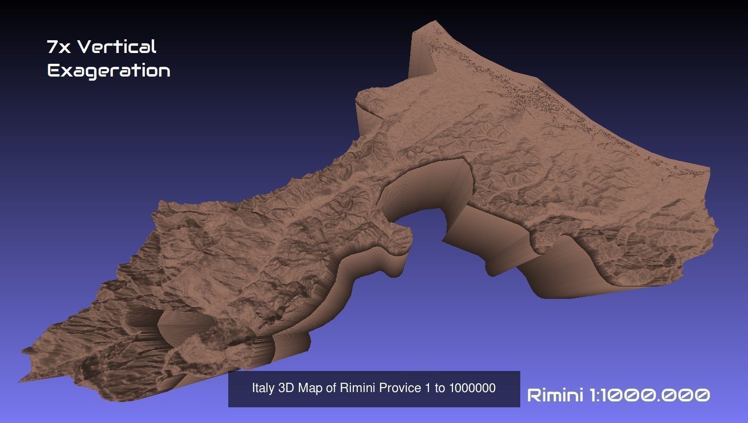 Italy 3D Topography Provinces Puzzle 3D Model Collection_70