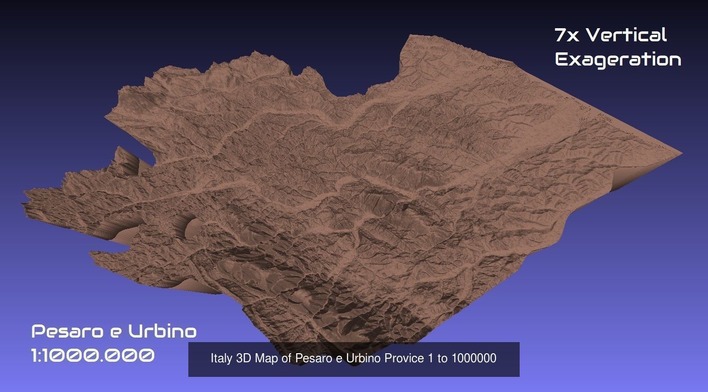 Italy 3D Topography Provinces Puzzle 3D Model Collection_106