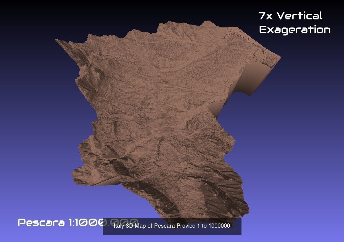 Italy 3D Topography Provinces Puzzle 3D Model Collection_107