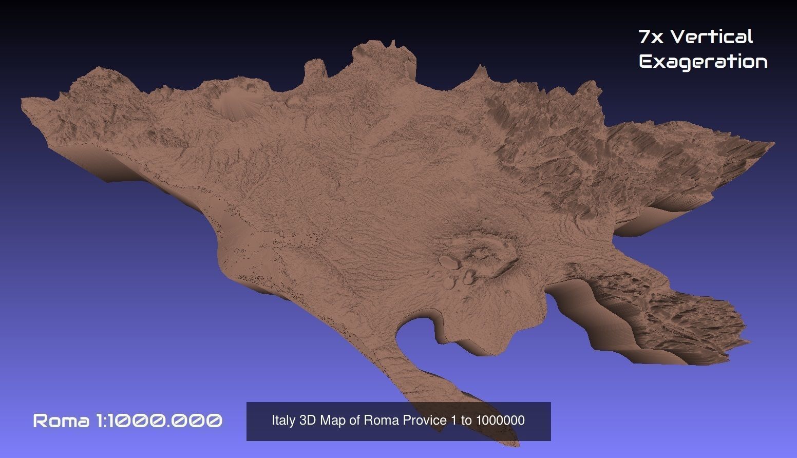 Italy 3D Topography Provinces Puzzle 3D Model Collection_72