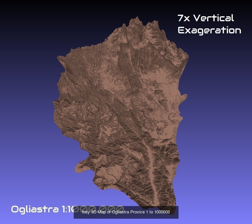 Italy 3D Topography Provinces Puzzle 3D Model Collection_88