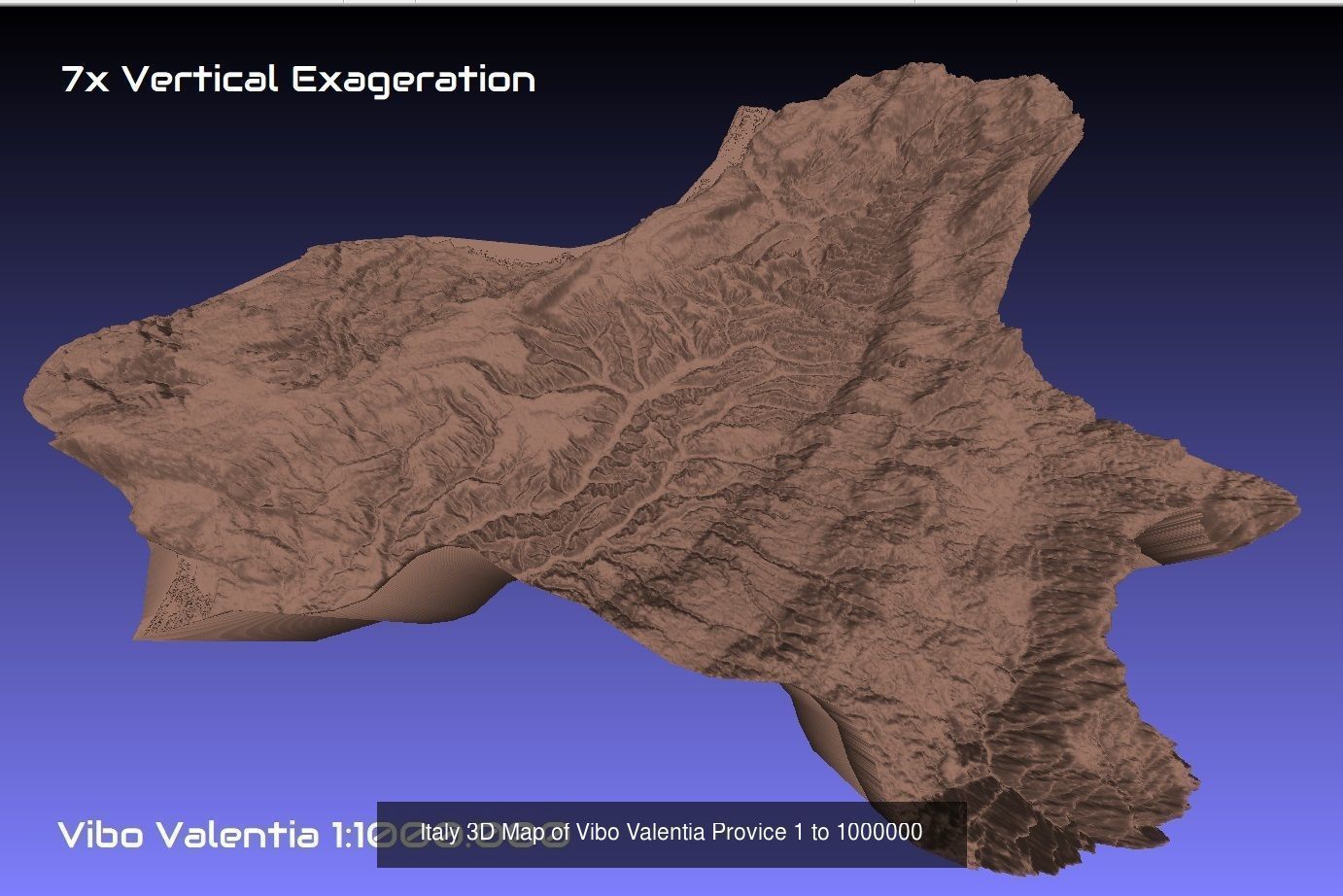 Italy 3D Topography Provinces Puzzle 3D Model Collection_55