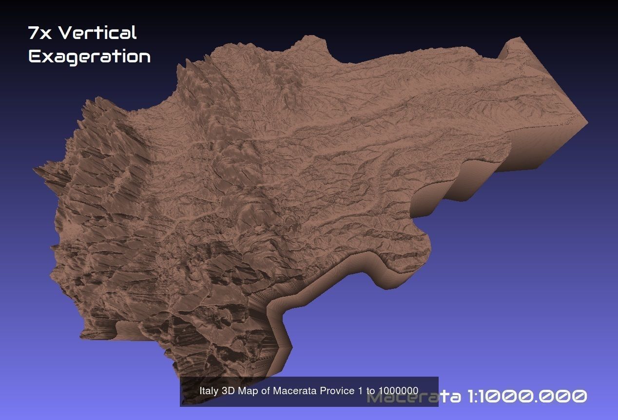 Italy 3D Topography Provinces Puzzle 3D Model Collection_132
