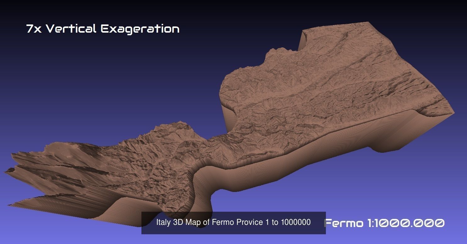 Italy 3D Topography Provinces Puzzle 3D Model Collection_157