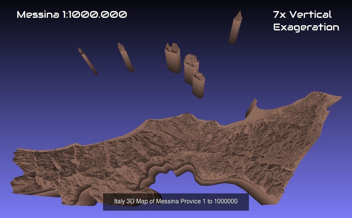 Italy 3D Topography Provinces Puzzle 3D Model Collection_148